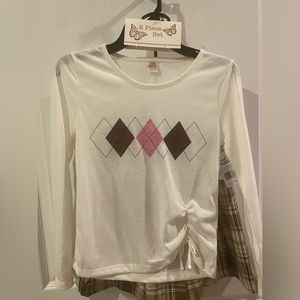 Argyle design 2 piece set skirt and top new with tags